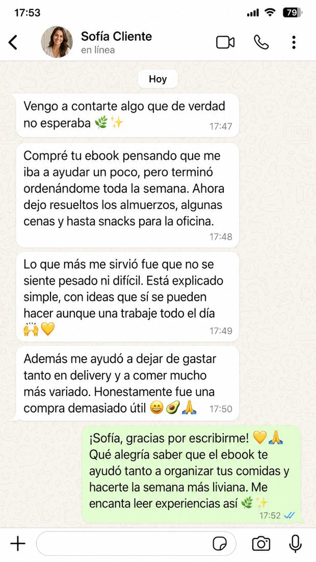 Testimonio de Sofía por WhatsApp